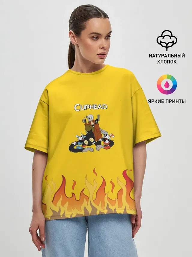 Женская футболка оверсайз