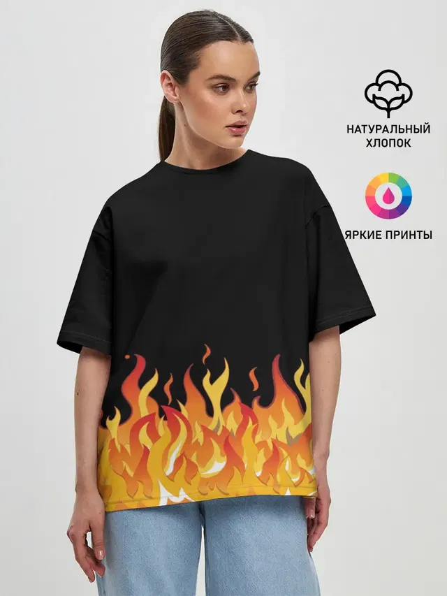 Женская футболка оверсайз