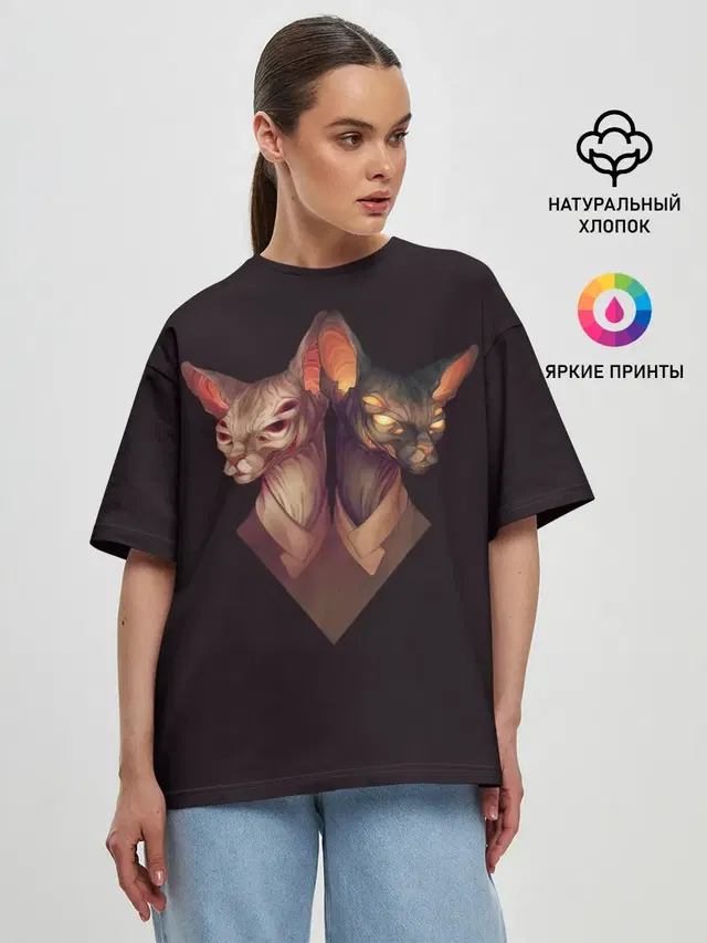 Женская футболка оверсайз