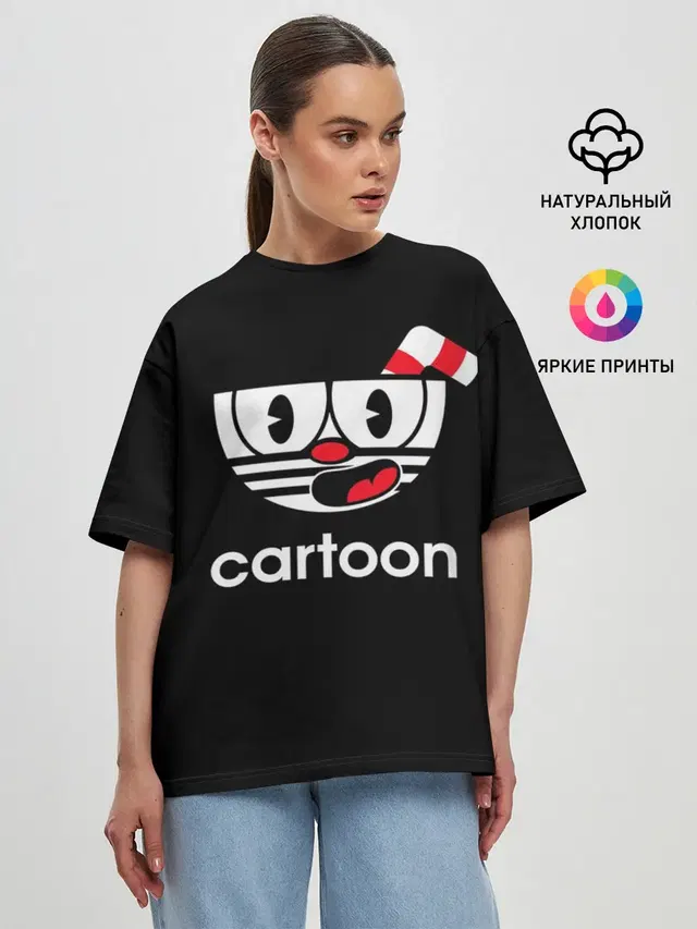 Женская футболка оверсайз