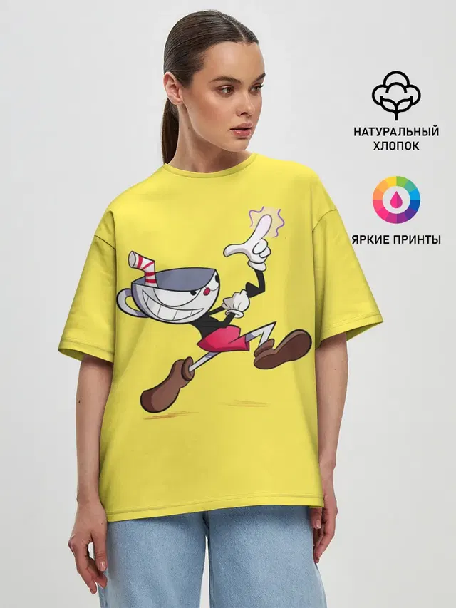 Женская футболка оверсайз