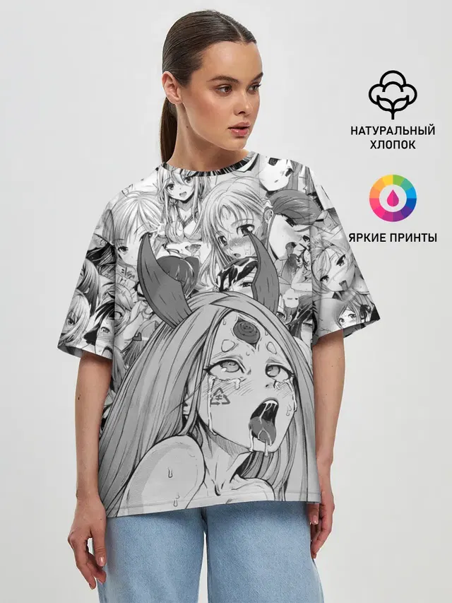 KAGUYA AHEGAO чернобелое / КАГУЯ АХЕГАО