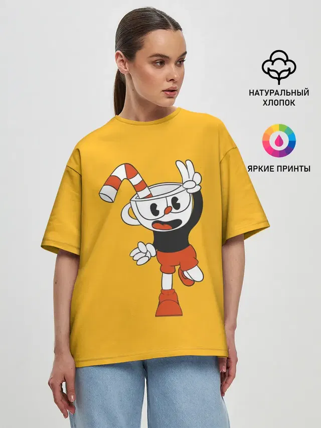 Женская футболка оверсайз