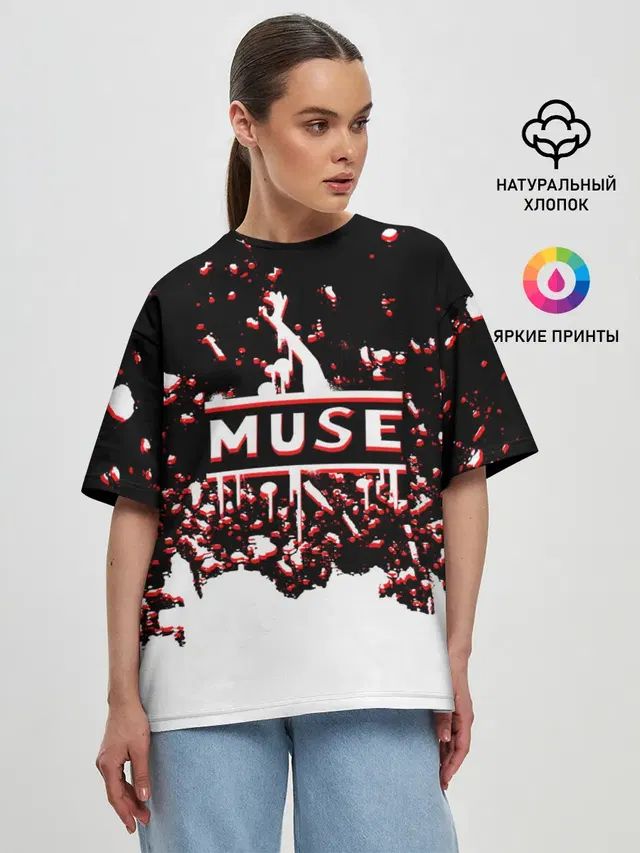 Женская футболка оверсайз с принтом «Muse»