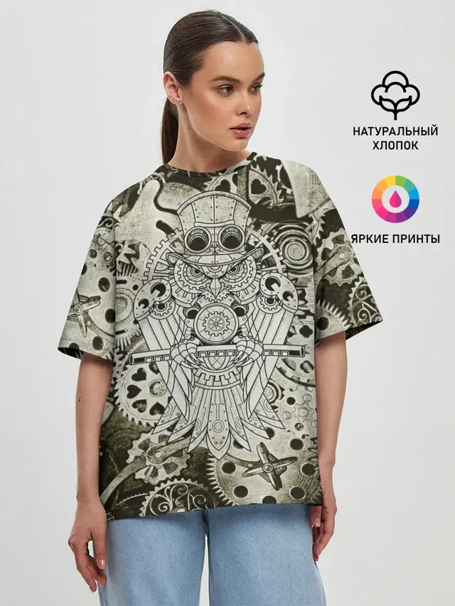 Женская футболка оверсайз