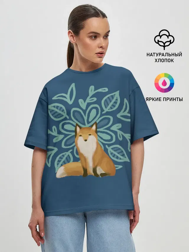 Женская футболка оверсайз
