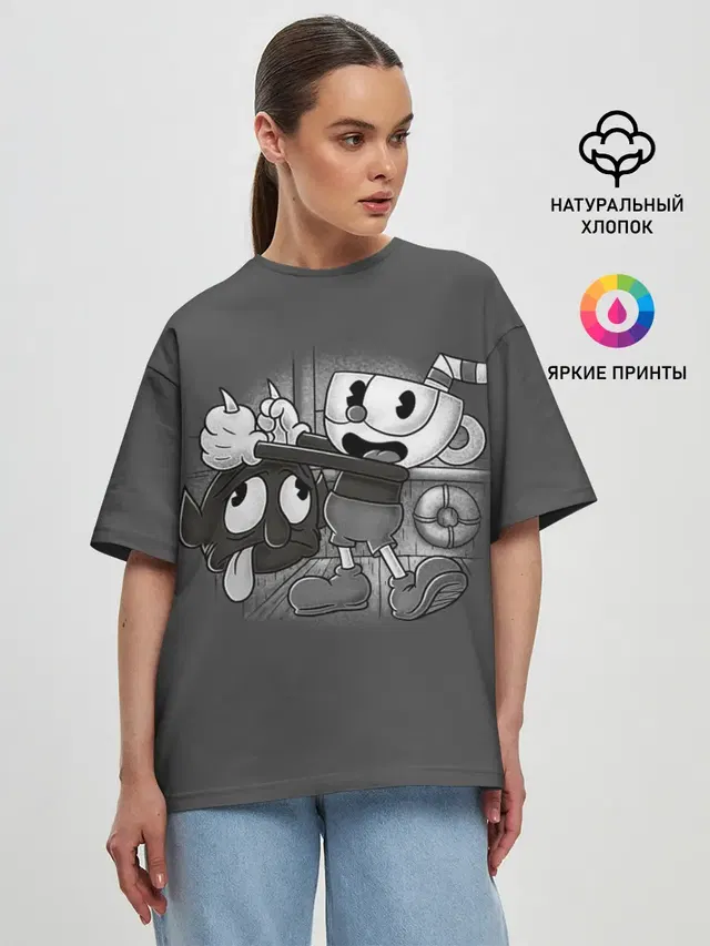 Женская футболка оверсайз