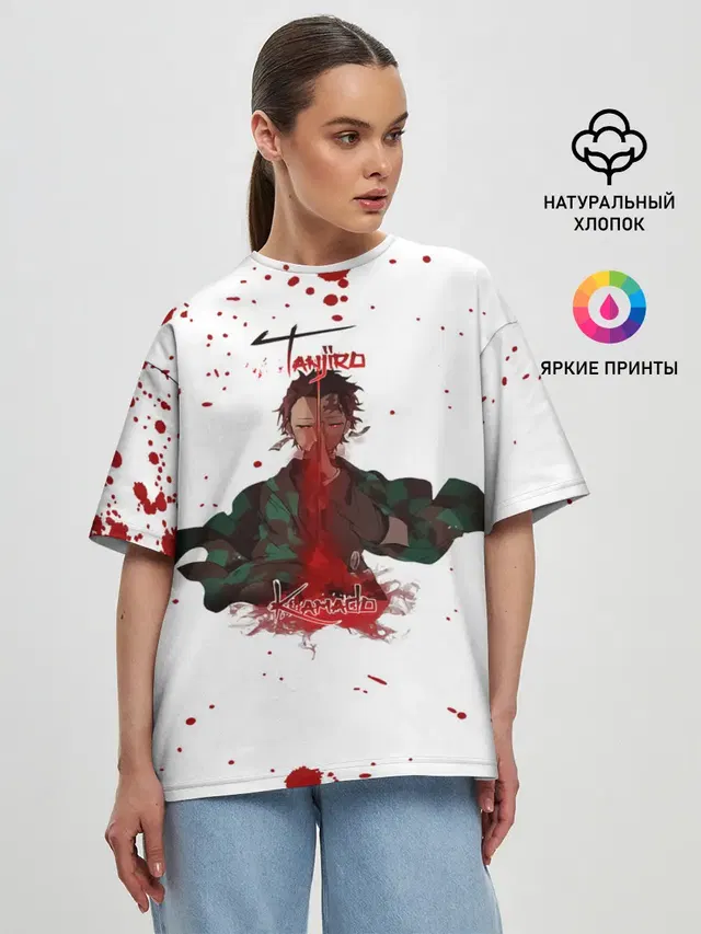 Женская футболка оверсайз