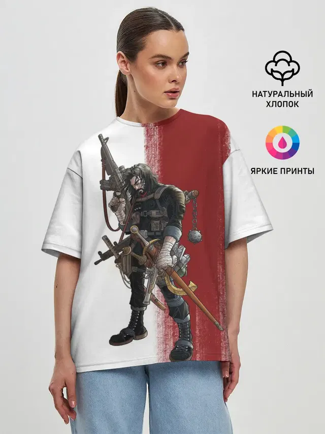 Женская футболка оверсайз