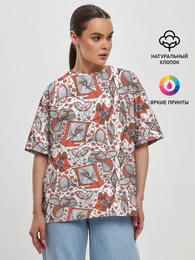 Женская футболка оверсайз