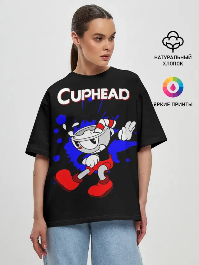 Женская футболка оверсайз с принтом «Rubberhose»