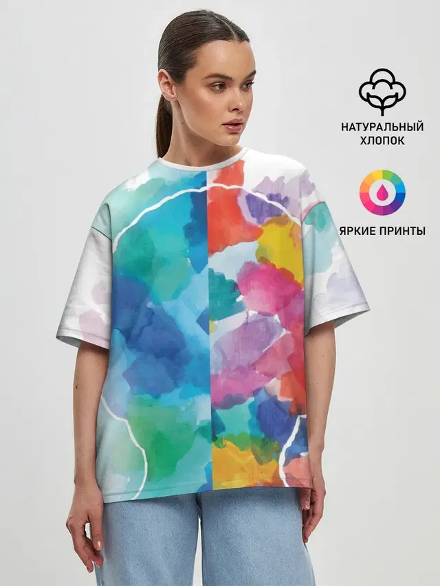Женская футболка оверсайз