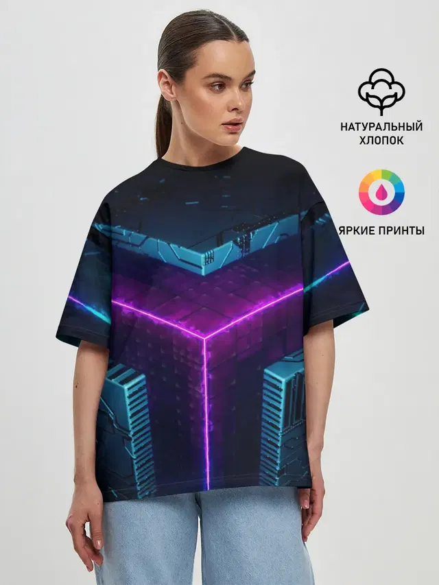 Женская футболка оверсайз