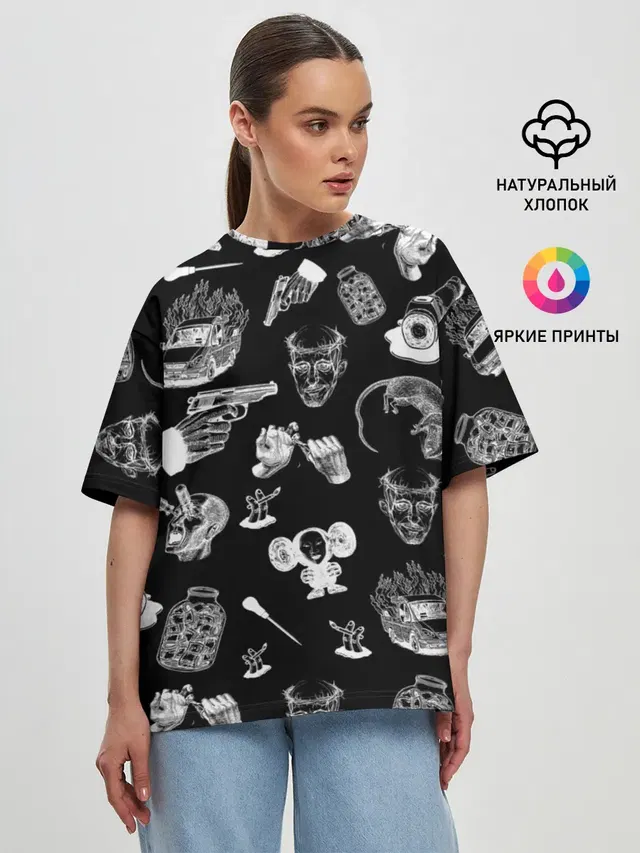 Женская футболка оверсайз