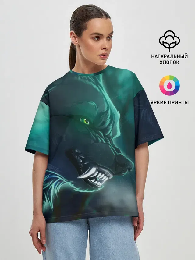 Женская футболка оверсайз