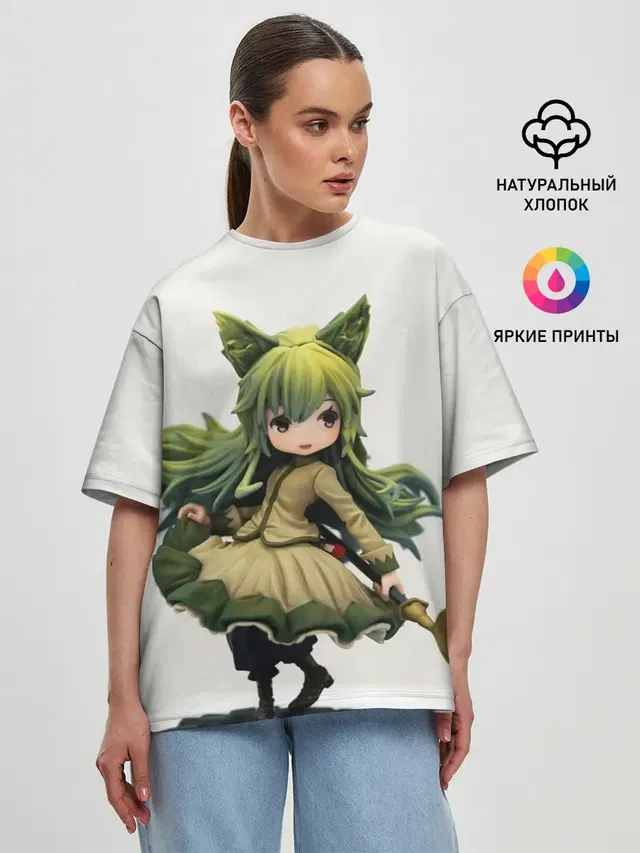 Женская футболка оверсайз