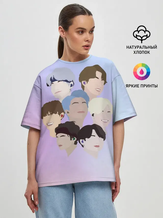 Женская футболка оверсайз