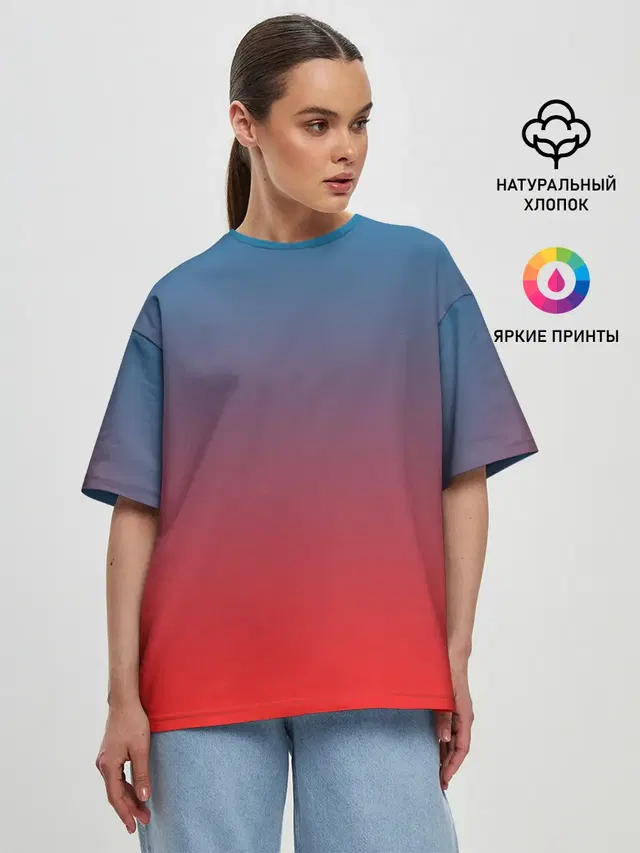 Женская футболка оверсайз