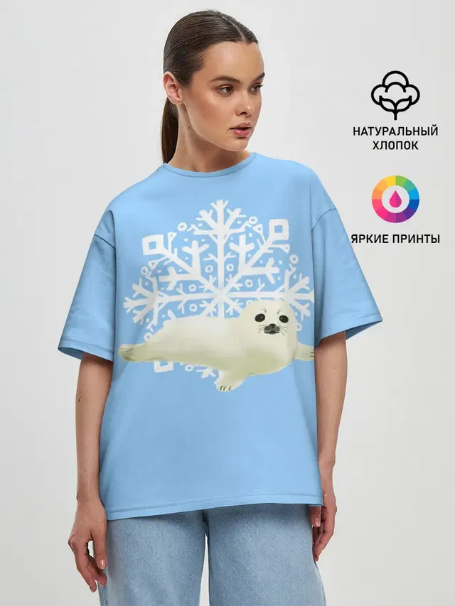 Женская футболка оверсайз