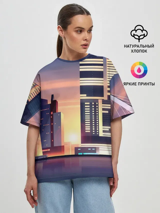 Женская футболка оверсайз