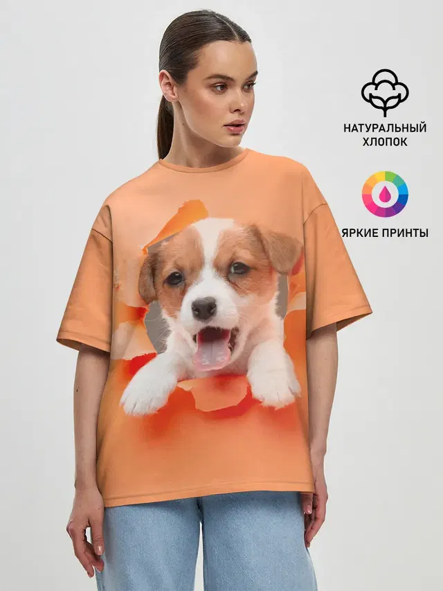 Женская футболка оверсайз