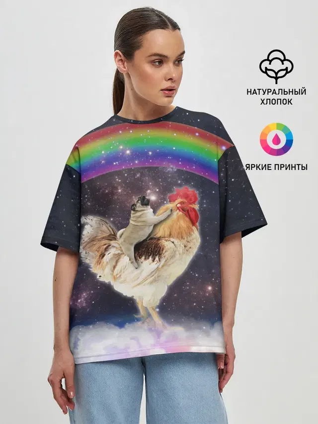 Женская футболка оверсайз