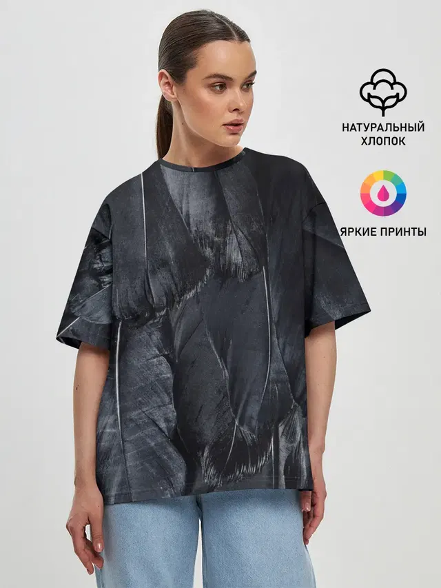 Женская футболка оверсайз
