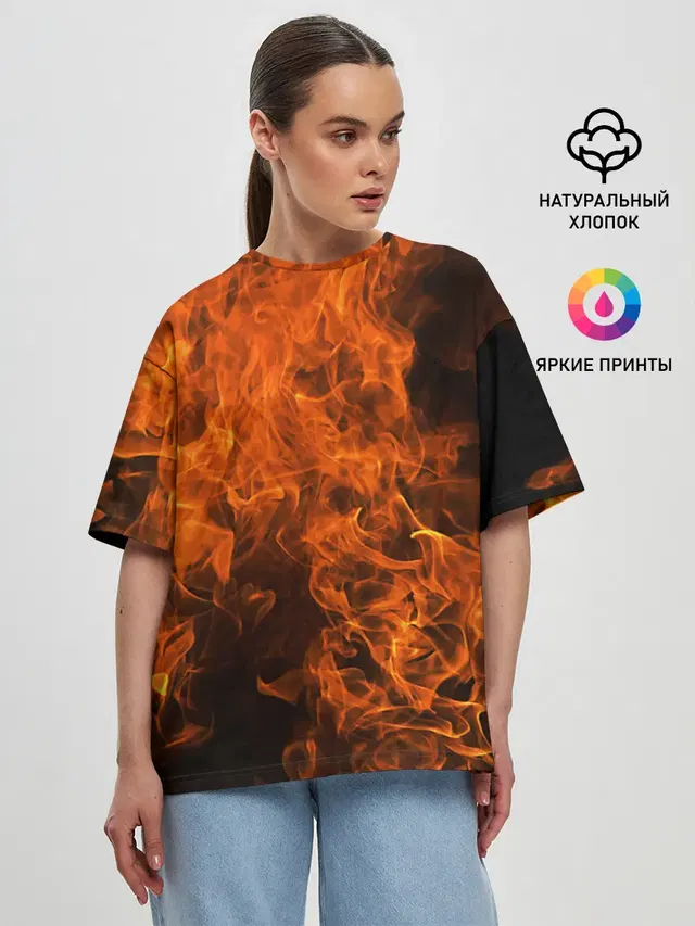 Женская футболка оверсайз