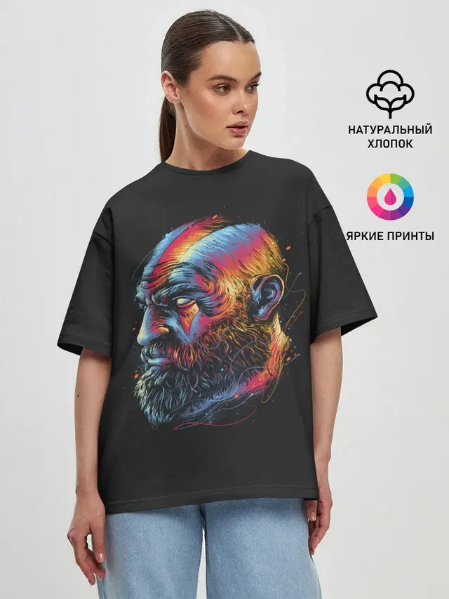 Женская футболка оверсайз