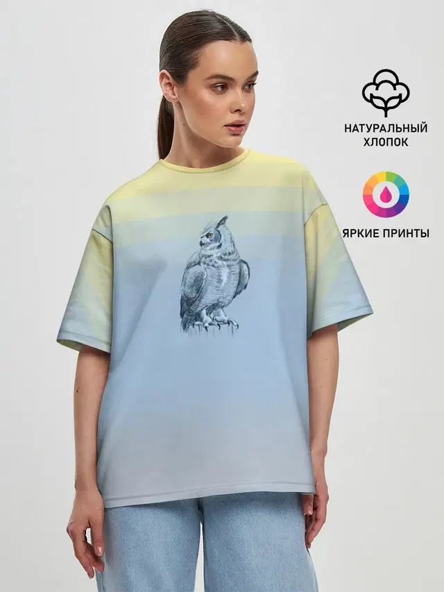 Женская футболка оверсайз