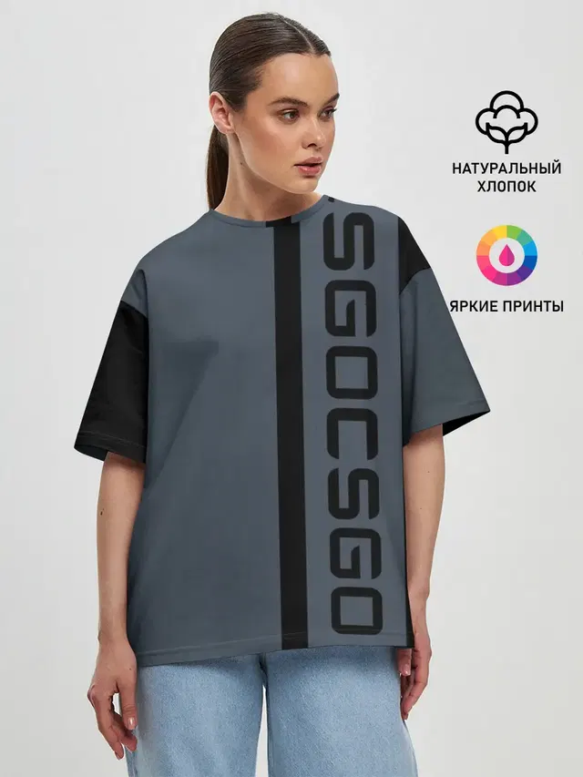Женская футболка оверсайз