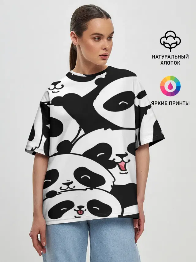 Женская футболка оверсайз