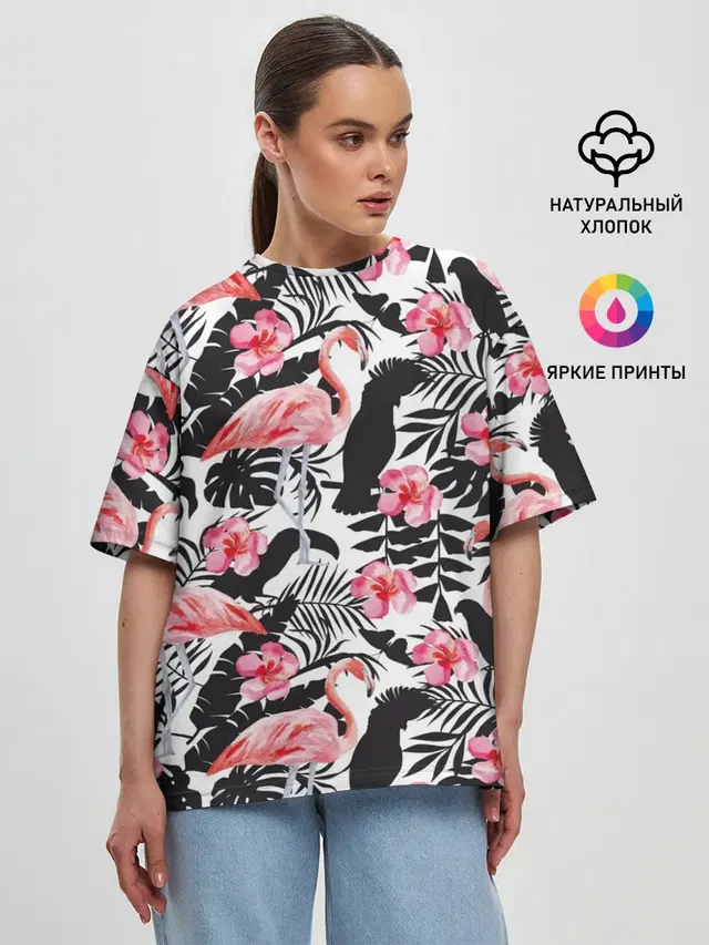 Женская футболка оверсайз