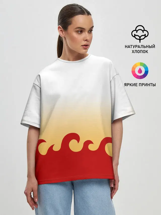 Женская футболка оверсайз
