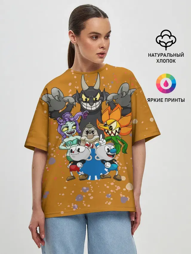 Женская футболка оверсайз