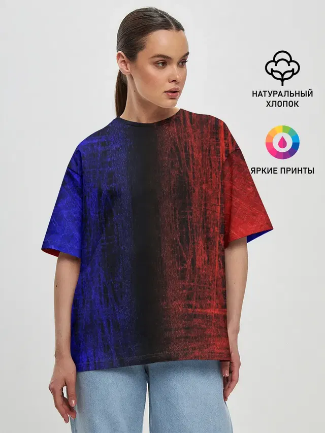 Женская футболка оверсайз