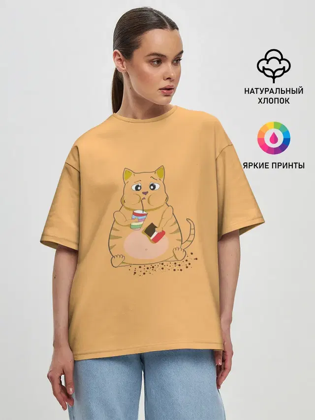 Женская футболка оверсайз