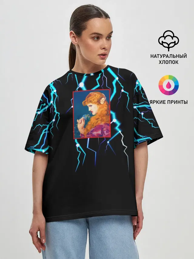 Женская футболка оверсайз