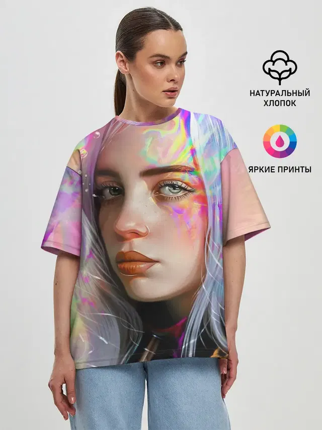 Женская футболка оверсайз