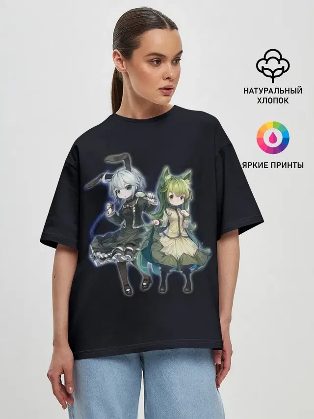 Женская футболка оверсайз