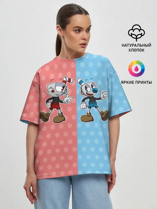 Женская футболка оверсайз
