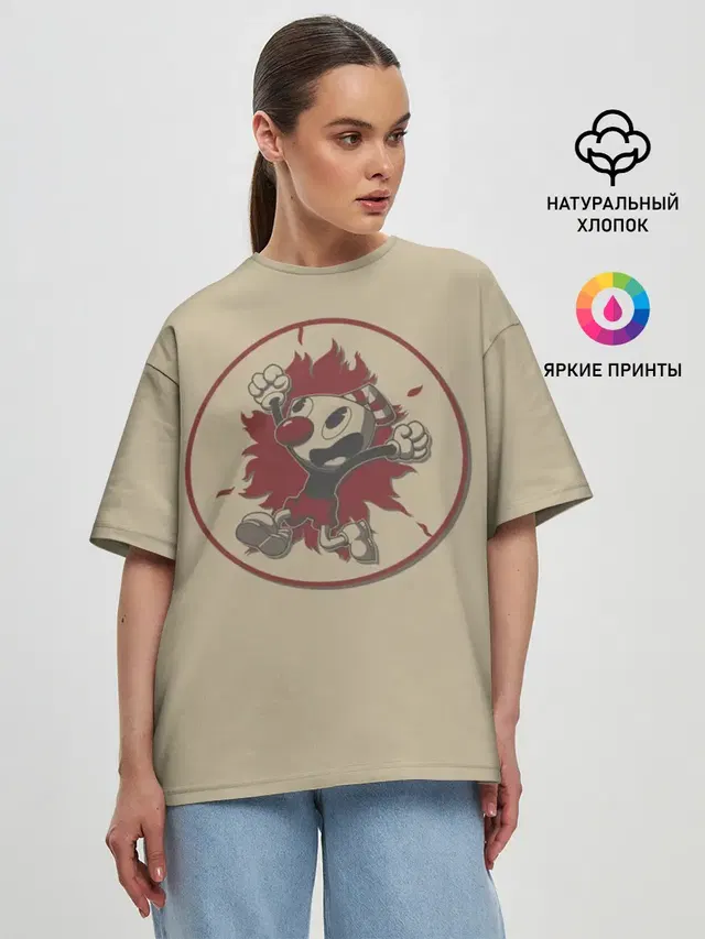 Женская футболка оверсайз