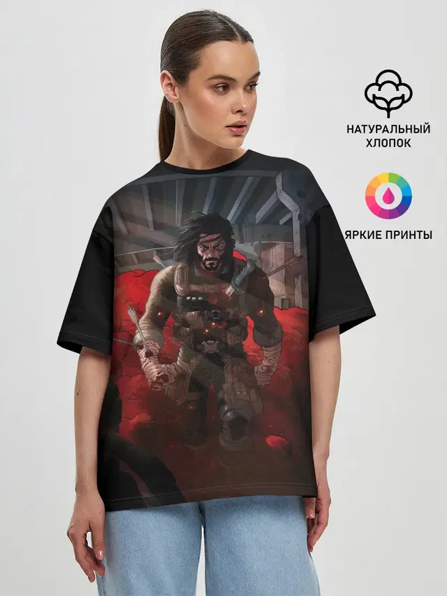 Женская футболка оверсайз