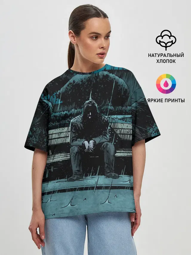 Женская футболка оверсайз