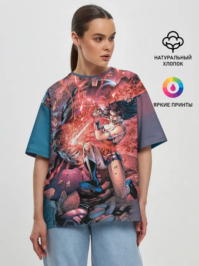 Женская футболка оверсайз