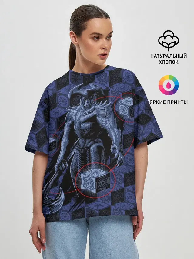 Женская футболка оверсайз