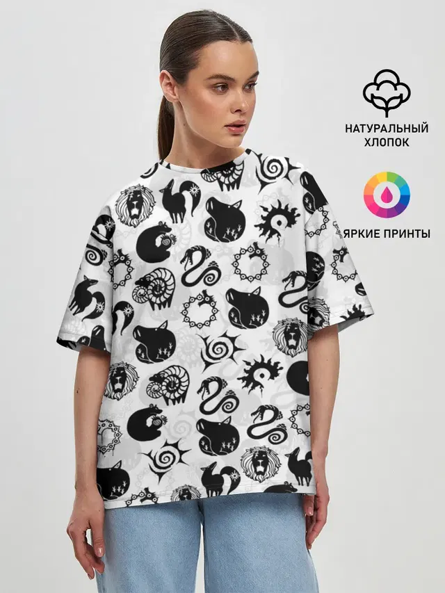 Женская футболка оверсайз