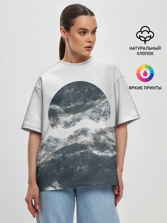 Женская футболка оверсайз