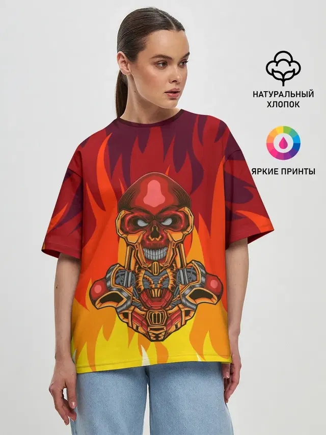 Женская футболка оверсайз