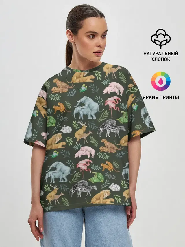 Женская футболка оверсайз